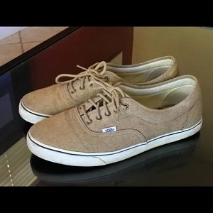Vans Canvas Beige Lace up low tops size 12